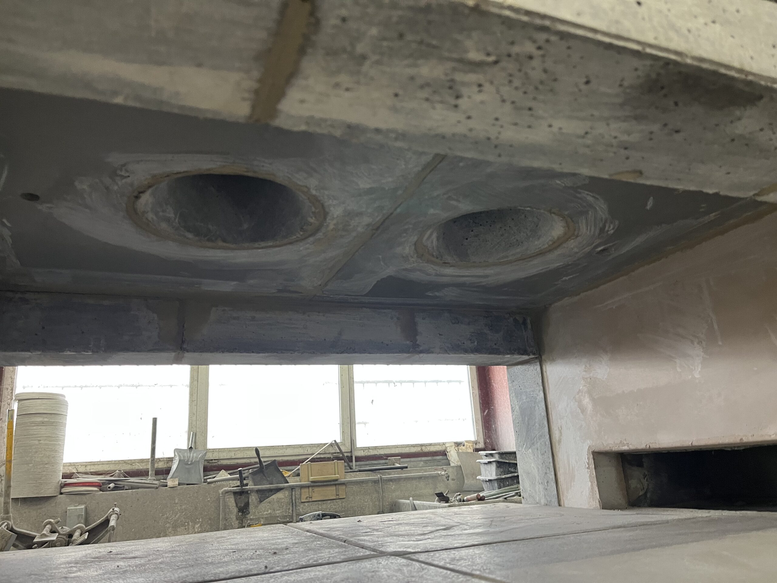 Vue intérieure d'un four de forge après rétrofit